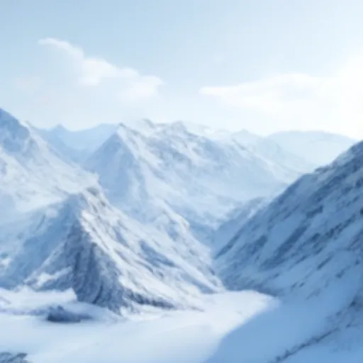 Snowy mountain landscape generated by the model